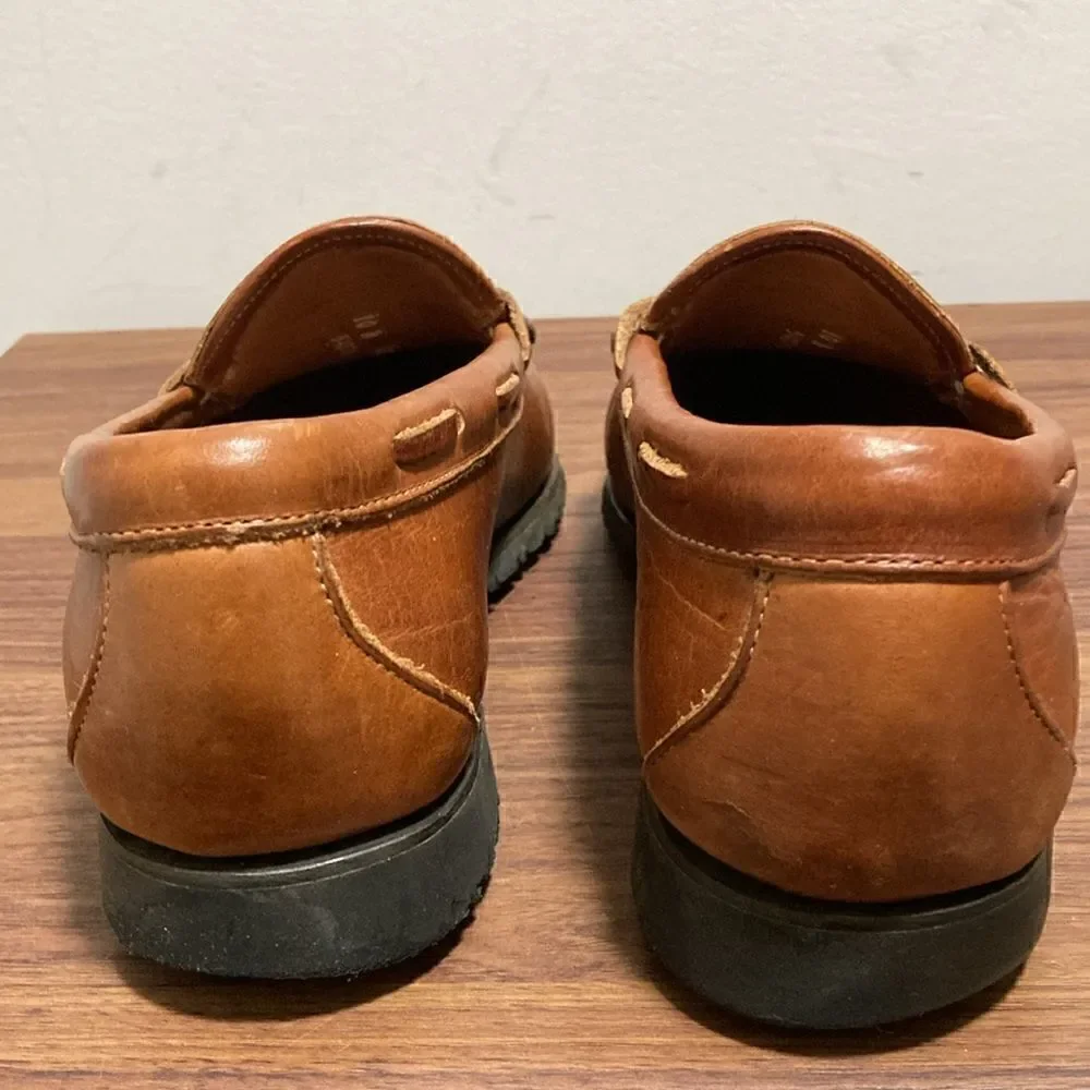 Allen Edmonds Nashua Classic Tassel Mens Leather Loafer in Cognac. Size 10D.